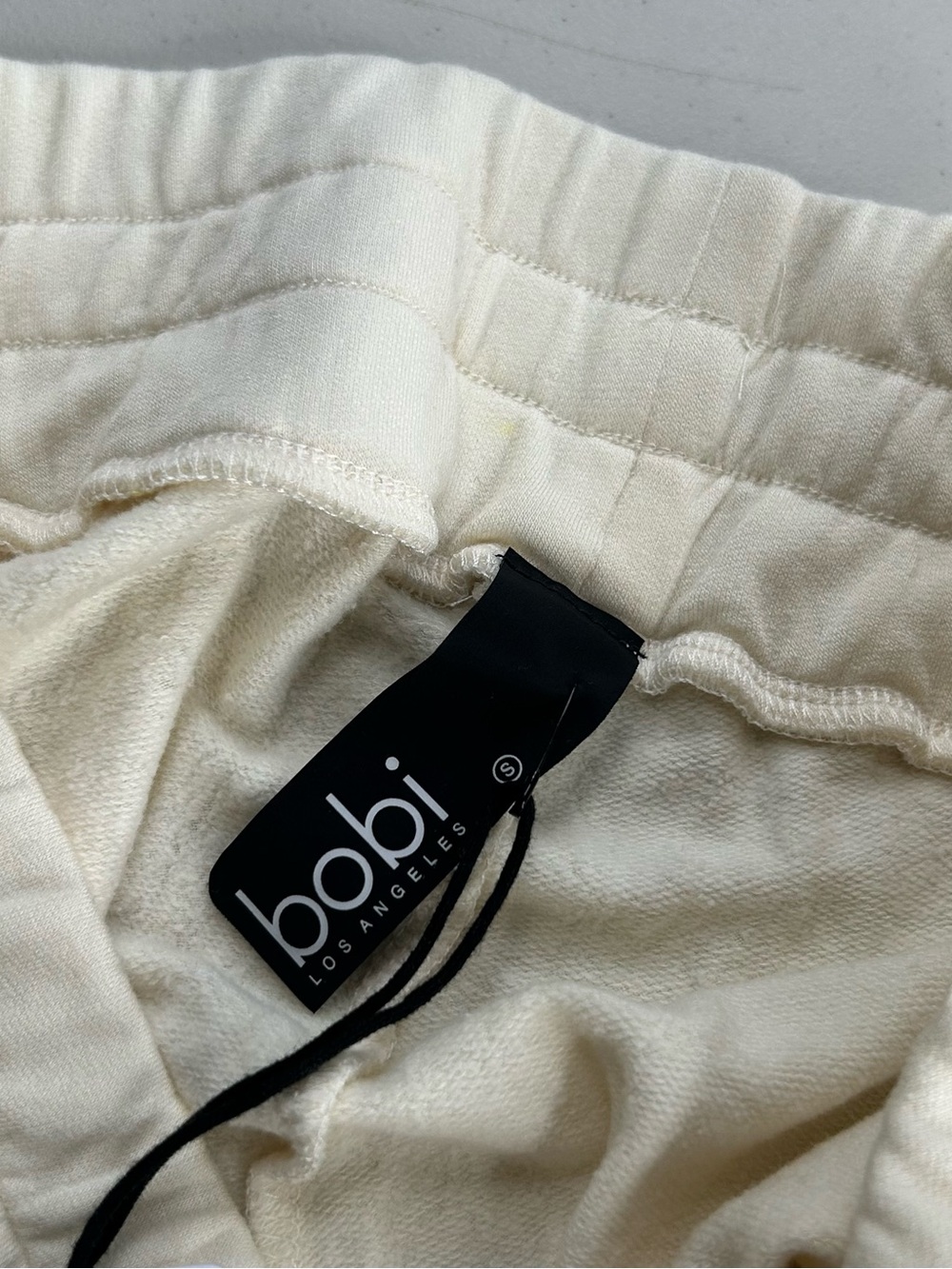 Bobi Los Angeles Small Lounge Pants Wide Leg Sweat Pants Macadamia Cream New - Picture 5 of 7